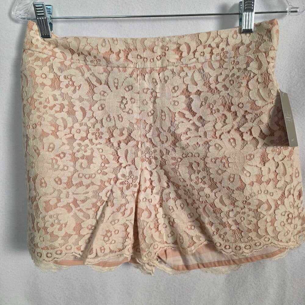 NWT Anthropologie Cartonnier pink lace shorts